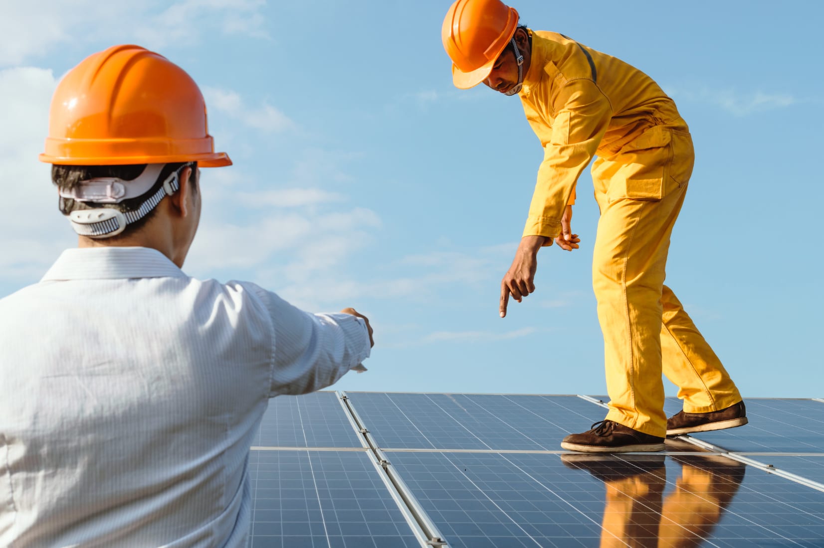 Energy — engineers on a solar installation